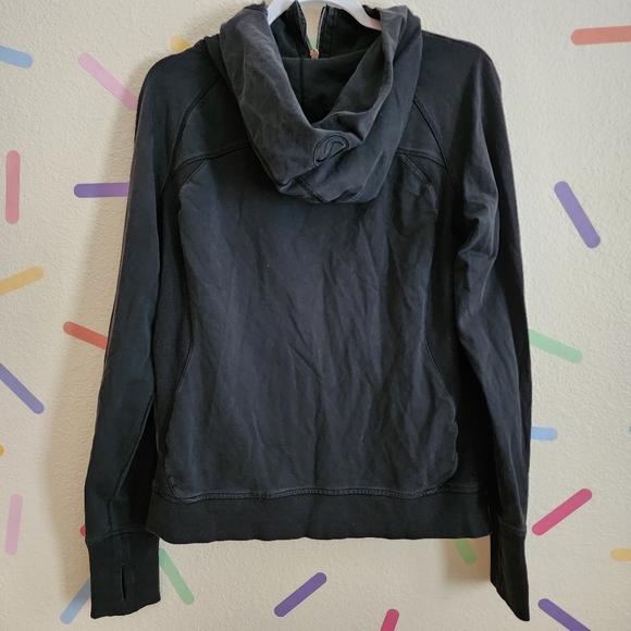 Lululemon Scuba Full Zip Hoodie Vintage Older Model Size 10 Black - Picture 4 of 7
